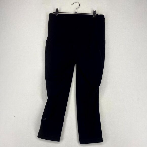 Lululemon Black Capri Leggings Ladies Size 8 - Picture 2 of 11